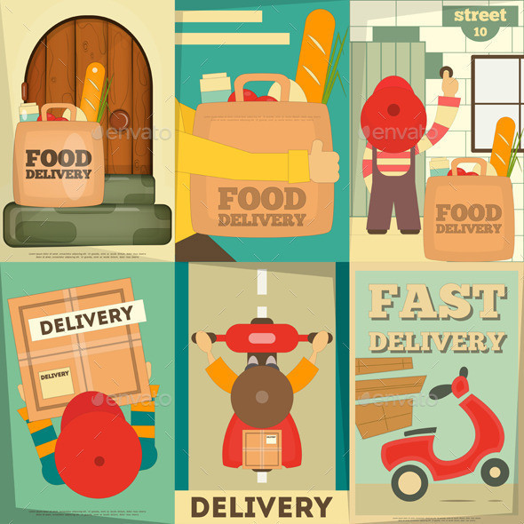31 delivery posters set