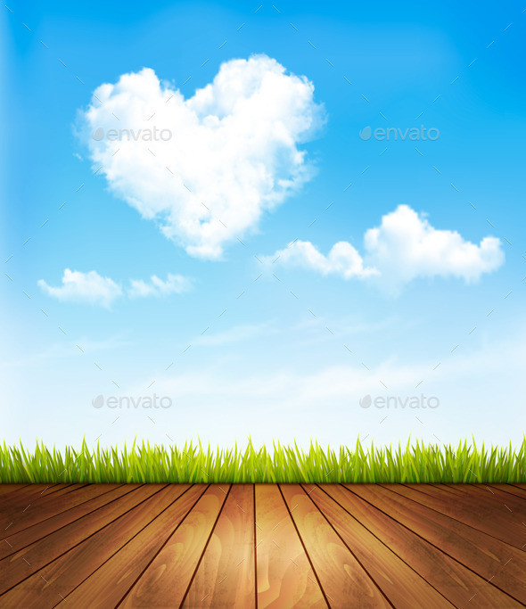  01 nature background with blue sky and clouds t