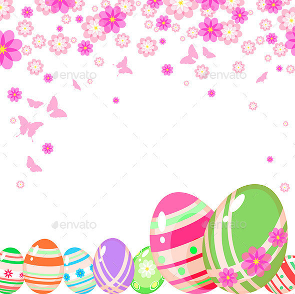 Easter 20background 20with 20eggs