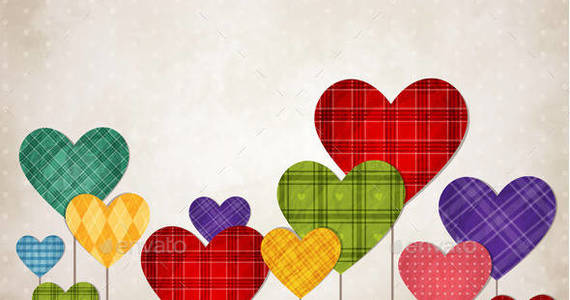 Box hearts 20multicolored