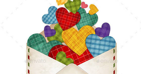 Box envelope 20with 20hearts
