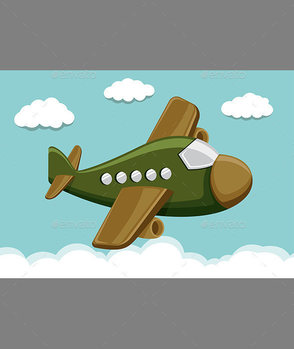 Airplane 20fly 20in 20the 20sky. 20a 20vector 20illustration preview