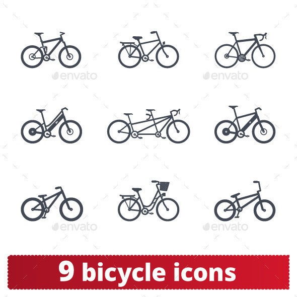 9 bicycle icons 590