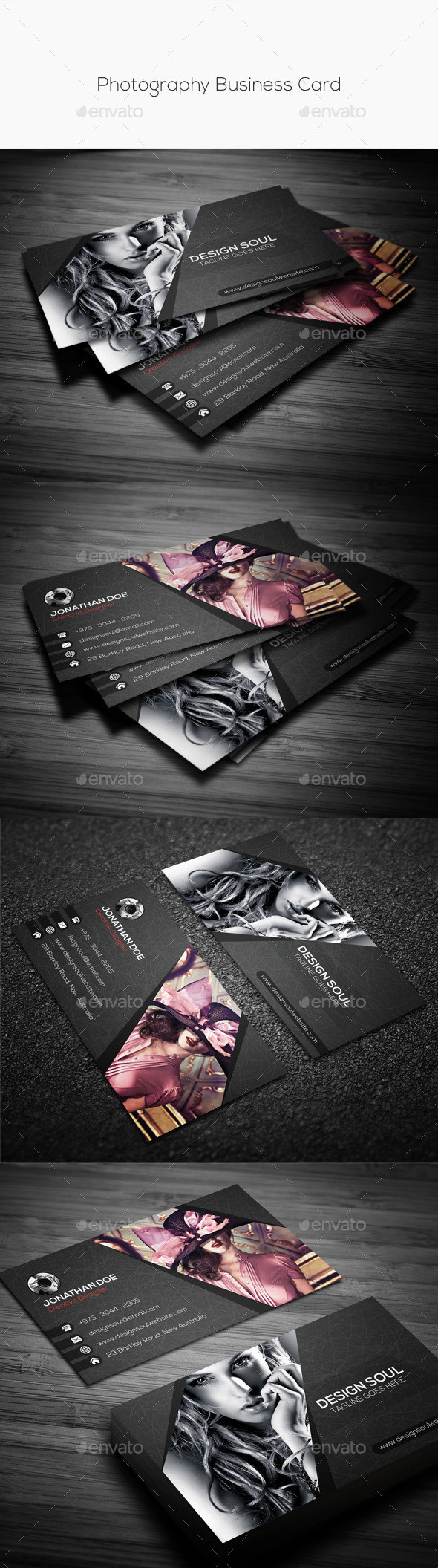 Photography business card preview