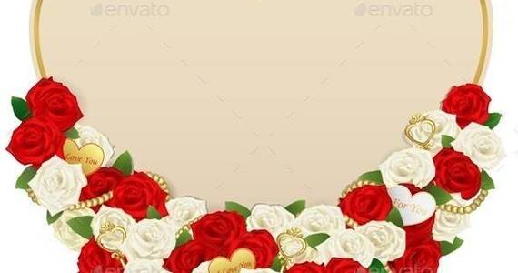 Box vector 20romantic 20flower 20card