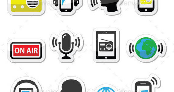 Box podcast radio app labels set prev