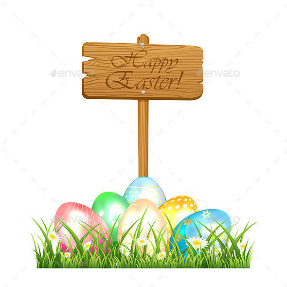 Easter 20eggs 20and 20wooden 20sign 201