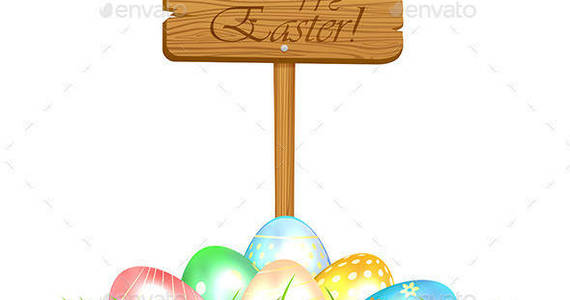 Box easter 20eggs 20and 20wooden 20sign 201