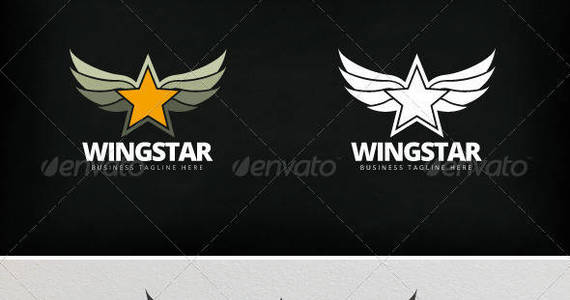 Box wing star logo