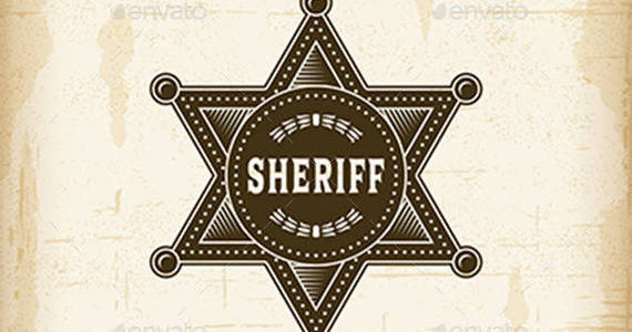 Box p vintage western sheriff badge