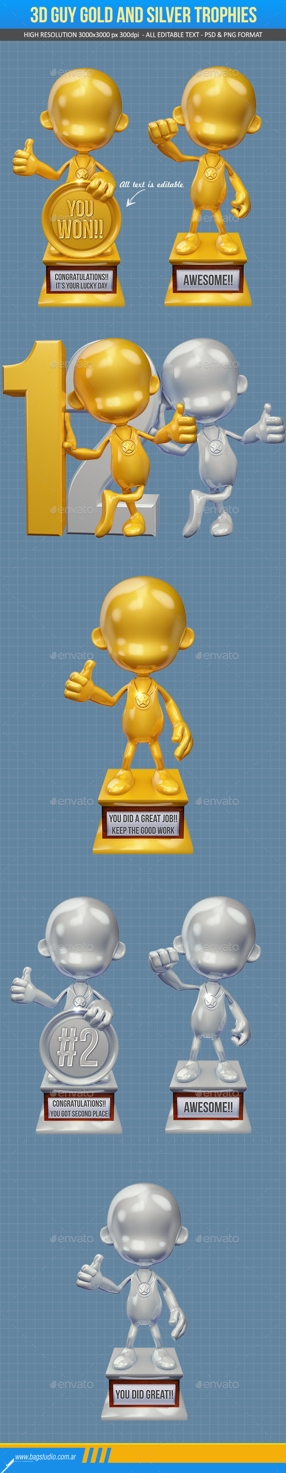 3d guy trophies preview