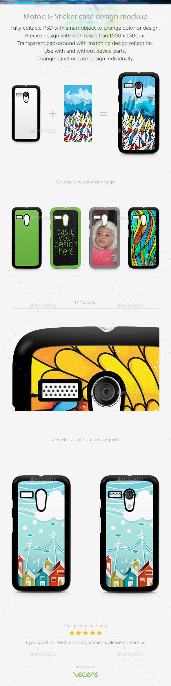 Preview motoo g stickercase mockup back