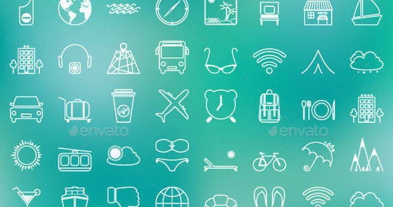 Box travel icons blur590