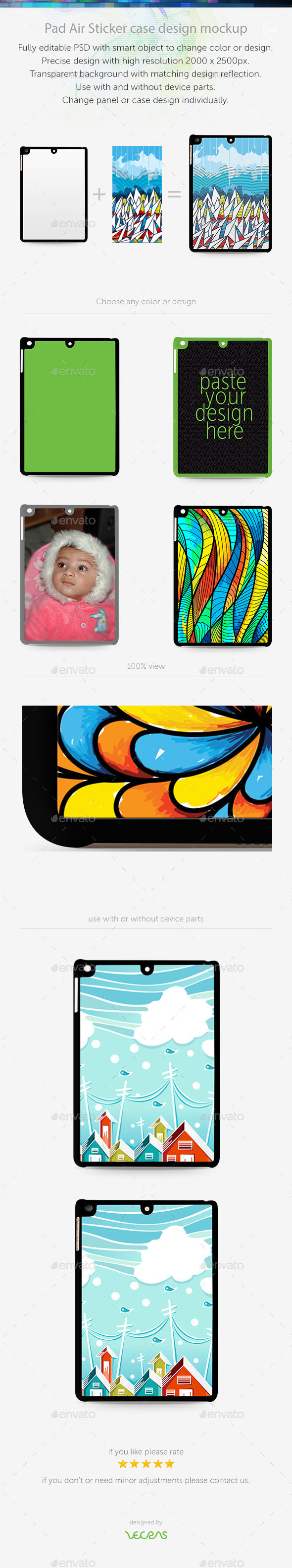 Preview pad air stickercase mockup back