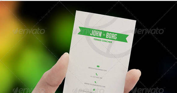 Box image preview sport business cards tennis
