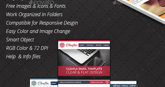 Box cleafla e newsletter template screen