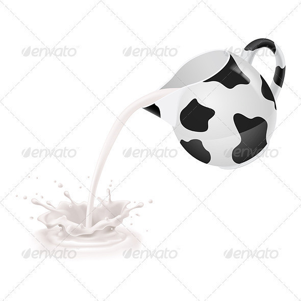 Milk jug pours milk 06 590