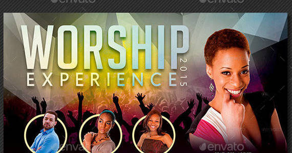 Box worship concert flyer template  preview