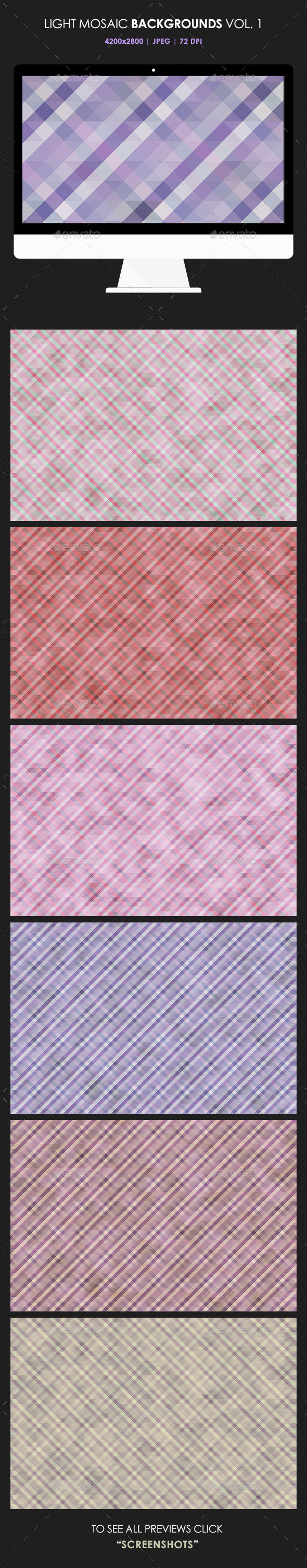 Light mosaic backgrounds preview