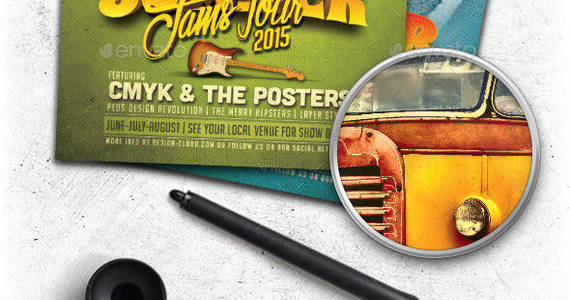 Box preview summer jams tour poster flyer template