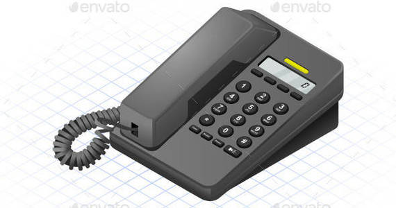 Box isometric telephone preview