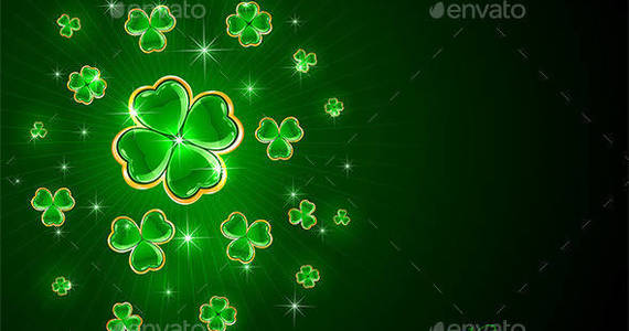 Box green 20background 20with 20clover 201