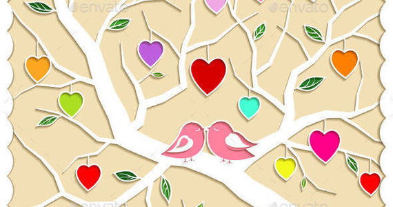 Box valentine love tree590