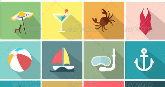 Box vector 20summer 20icons 20flat 20design 20preview