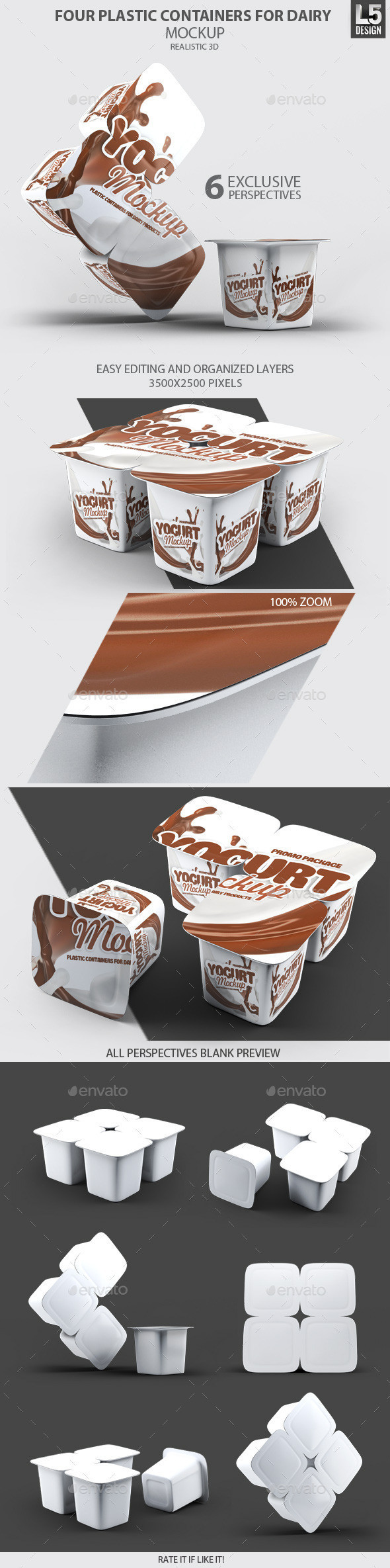 Containers for dairy mock up imagepre