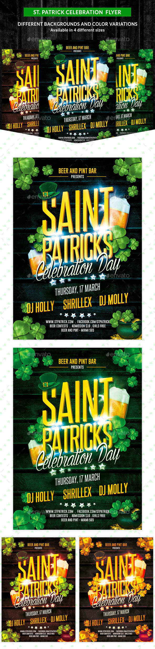St patrick celebration flyer showcase