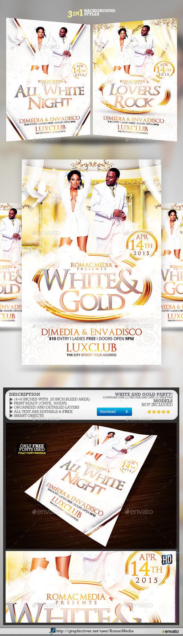 White 20and 20gold 20party 20flyer 20preview 20image