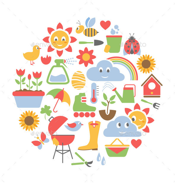 Spring 0005 icons circle isolated am ipr