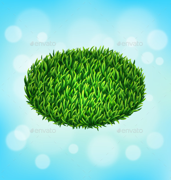 Grass 0018 like island on blue am ipr