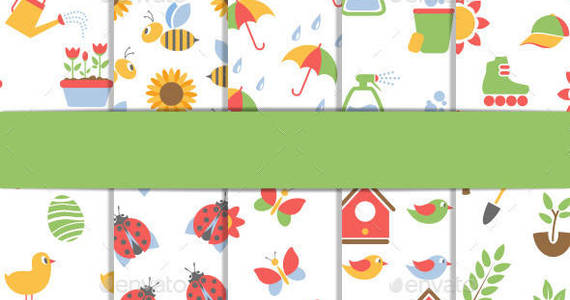 Box backgrounds seamless 064 spring ten patterns isolated am ipr