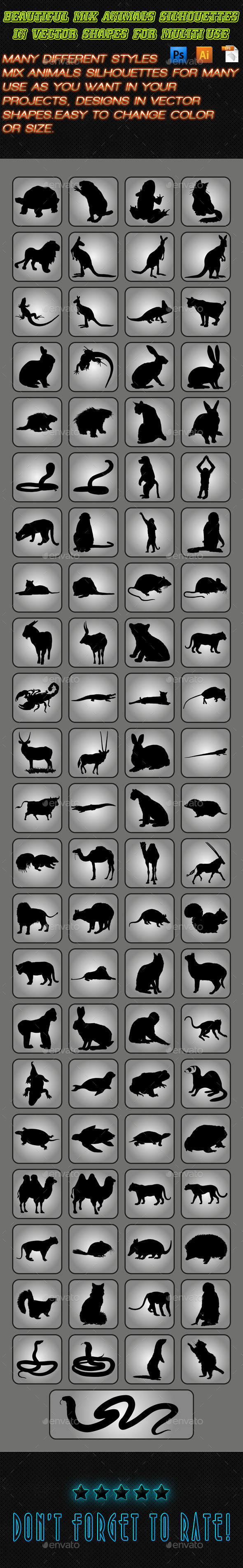 Mix 20animals 20silhouettes 2002 20template 20d image 201