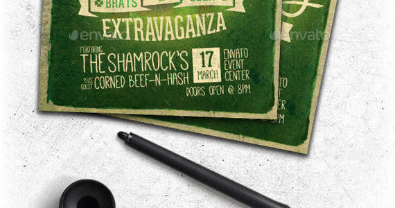 Box preview st patricks day party flyer template