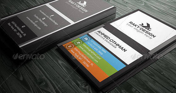 Box flat minimal simple creative corporate business card preview