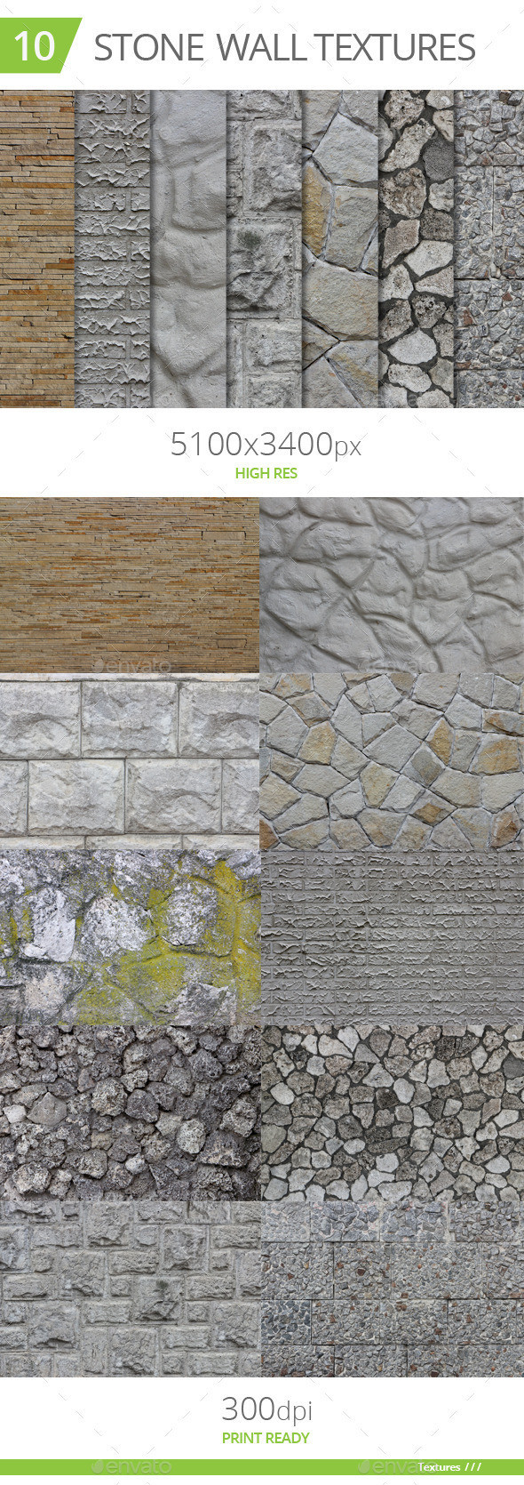 10 stone wall textures preview