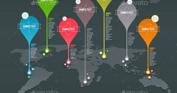 Box world 20map 20infographic 20with 20map 20pointers 20590