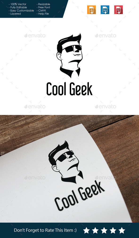Preview cool geek logo