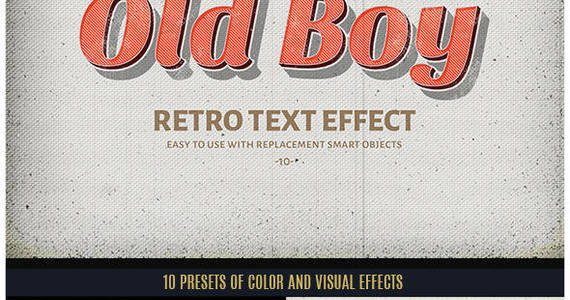 Box 10retro text effect v1 preview