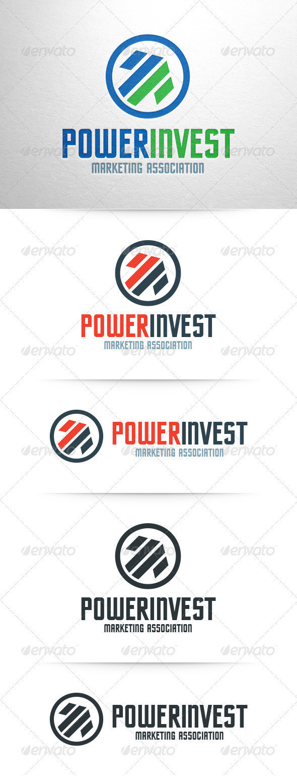 Power invest logo template