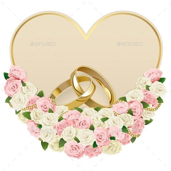 Vector 20wedding 20card 20with 20rings