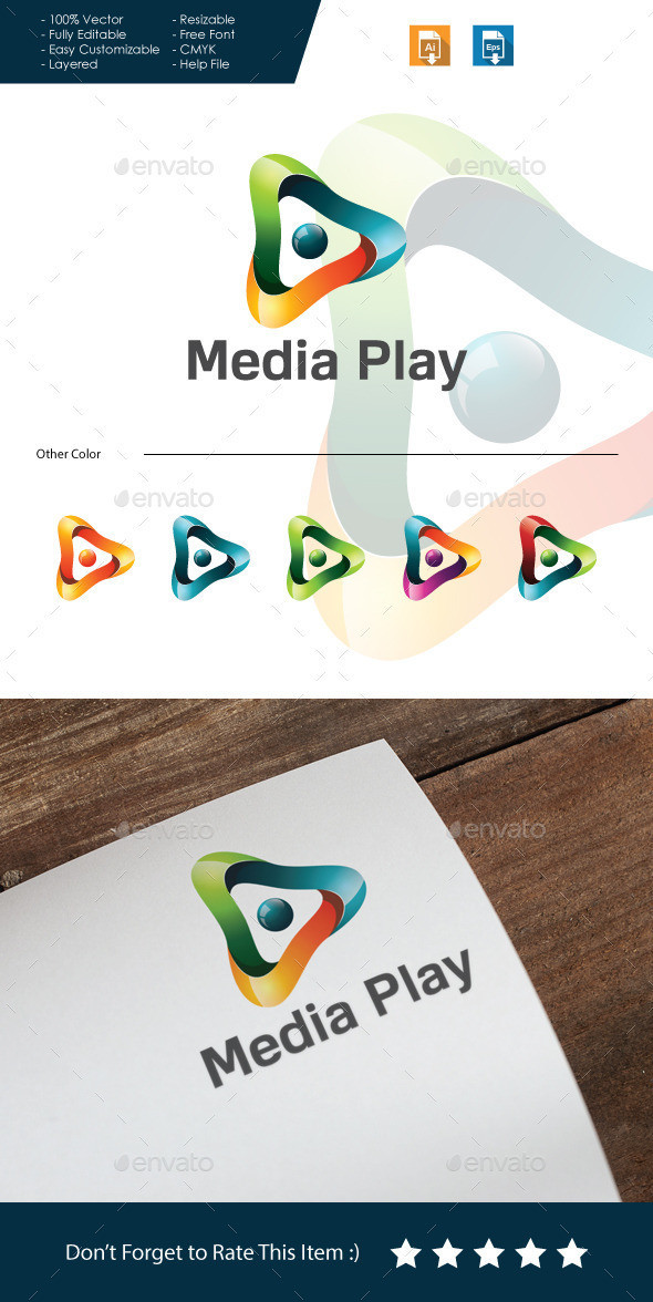 Preview media play logo