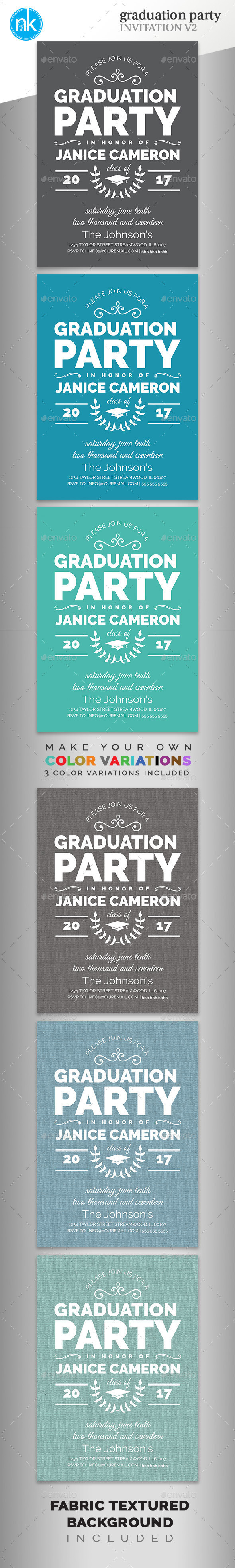 Graduation party invitationv2 preview