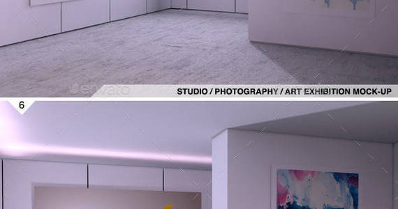 Box studio art gallery photography mock up prvw