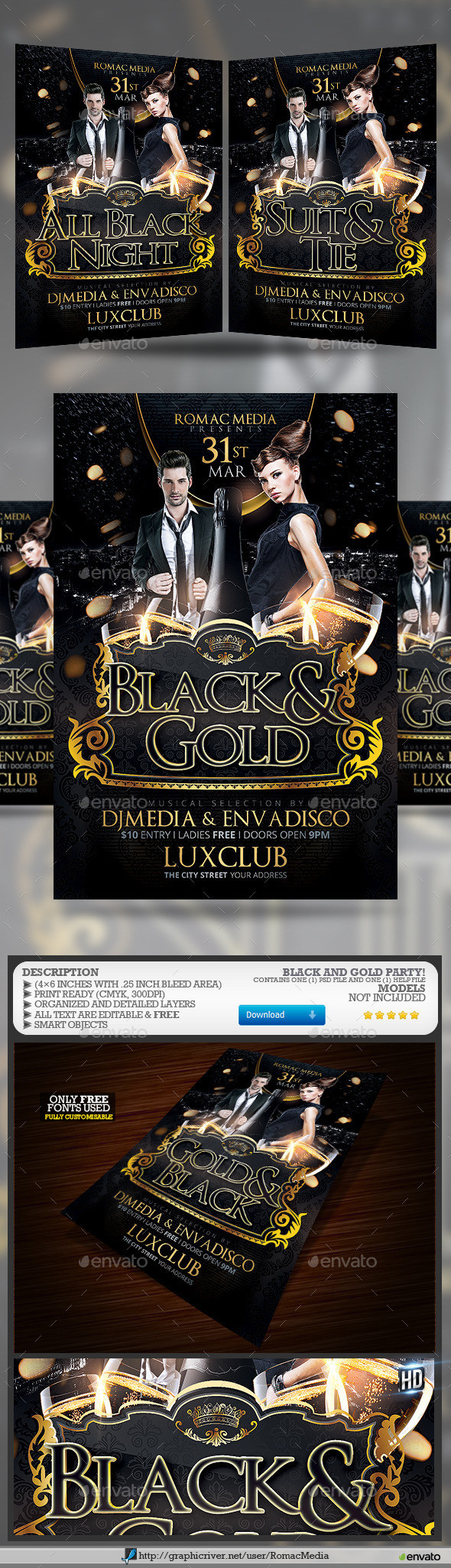 Black 20and 20gold 20party 20flyer 20preview 20image