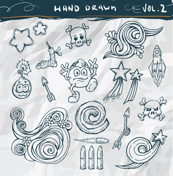 Handdrawn vol2 doodle 20elements