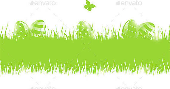 Box green 20easter 20background 20with 20eggs 201