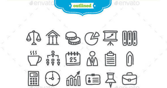 Box preview business icons